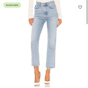 AGOLDE pinch waist high rise kick riptide jeans